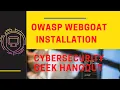 OWASP WebGoat installation in Windows - EDUCATIONAL
