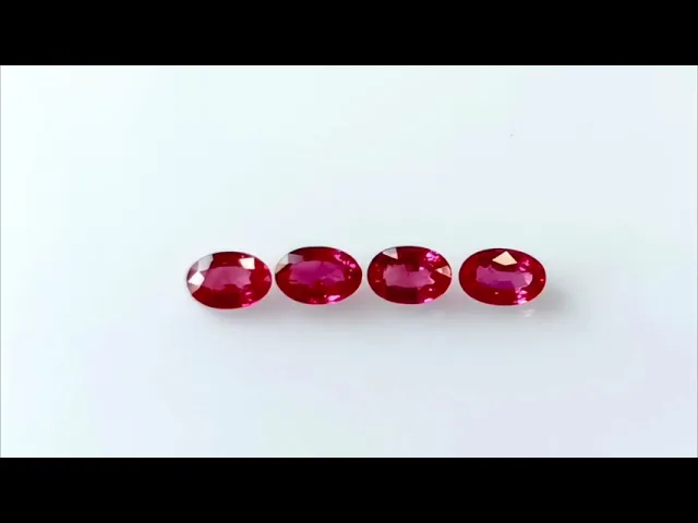 Oval Pastel Red Ruby