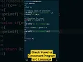 Vowel or Consonant Program in C Language