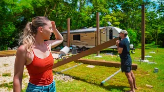 BUILDING A MASSIVE DIY PERGOLA FOR OUR ABANDONED JUNGLE PROPERTY!