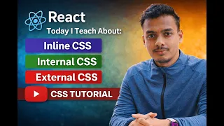 React CSS Tutorial Inline CSS vs Internal CSS vs External CSS