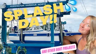 SPLASH DAY is Finally Here! | + Dismantling our 37 Yr Old Windlass | Hallberg Rassy 352 EP15