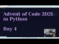 Advent of Code 2021 Day 4 in Python No talking