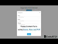 Popup Contact Form using jQuery and PHP