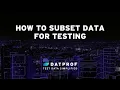 How to subset data for testing DATPROF