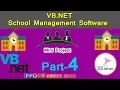 VB NET Project School Management Software Tutorial in Part-4