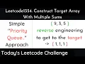 Leetcode 1354 Construct Target Array With Multiple Sums Hindi O NLogN Space is O N