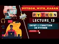 L - 13 Input function in Python Python For Beginners PythonWithKaran