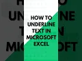 How to Underline Text in