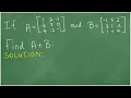 Addition of Matrices 3x3