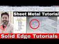 Solid Edge Tutorial for beginners Solidedge sheet metal tutorial Solid edge gusset command