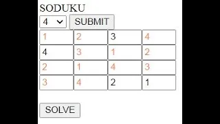 SUDOKU SOLVER USING JAVASCRIPT GUI PART-1