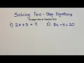 Solving Two - Step Equations