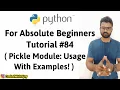 Pickle Module Explain With Examples Python Tutorials For Absolute Beginners In Hindi