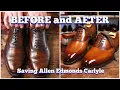 Full Restoration on Allen Edmonds Carlyle Patina shine and Re-lasting