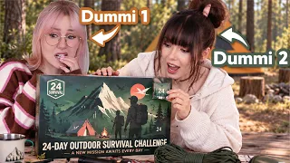 2 Dummis öffnen einen Survival Adventskalender 🏕️ (und sind schockiert!)