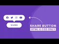 Animated Share Button using HTML CSS Social Media Icons CSS Animation Effects Code4education