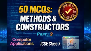 50 MCQs on Methods Constructors Part-2 Java MCQ