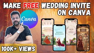 how to make wedding invitation video in canva for free mobile laptop step by step tutorial 2026
