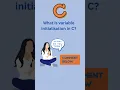 How to initialise a variable in C Coding Basics