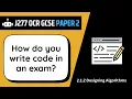 Writing Code in Exams 1 2 OCR GCSE Computer Science J277