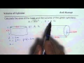 Calculate Area of Base and Volume of Cylinder