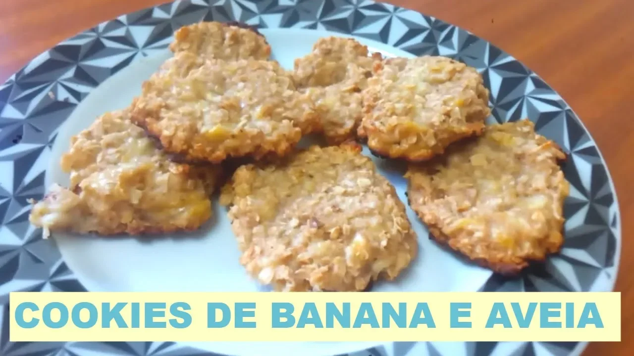 COOKIES DE BANANA E AVEIA: RECEITA SAUDÁVEL E SUPER FÁCIL PARA BEBÊS/CRIANÇAS