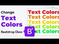How to Change Text Color Class in Bootstrap 5 Bootstrap 5 Tutorial