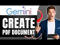 How to Create a PDF Document Directly in Gemini AI No Extra Software Easily 2026
