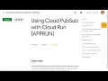 Using Cloud PubSub with Cloud Run APPRUN