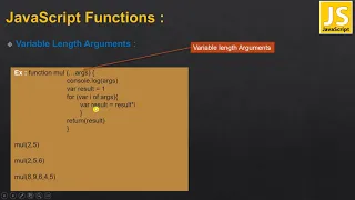 33 JavaScript Variable Length Arguments