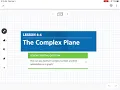 The Complex Plane Lesson 8-4