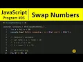 JavaScript Program 3 - Swap Two Numbers in JavaScript Programming For Beginners