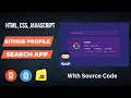Github Profile Search App using JavaScript Github API Source Code