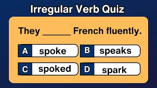 IRREGULAR VERB QUIZ GRAMMAR QUIZ ENGLISH GRAMMAR Challenge 
