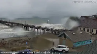 Cayucos Beach Live Webcam Recap - Stormy Day Feb 16 2026