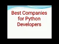 Top companies for python developers