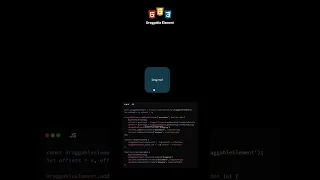 Draggable Element using HTML CSS JavaScript