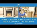 Walker Edison 48 Wood Corner Fireplace TV Stand Assembly Alcott Classic Glass Door Fireplace Stand
