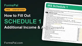How to Fill Out IRS Schedule 1 Form 1040 Additional Income and Adjustments Step by Step