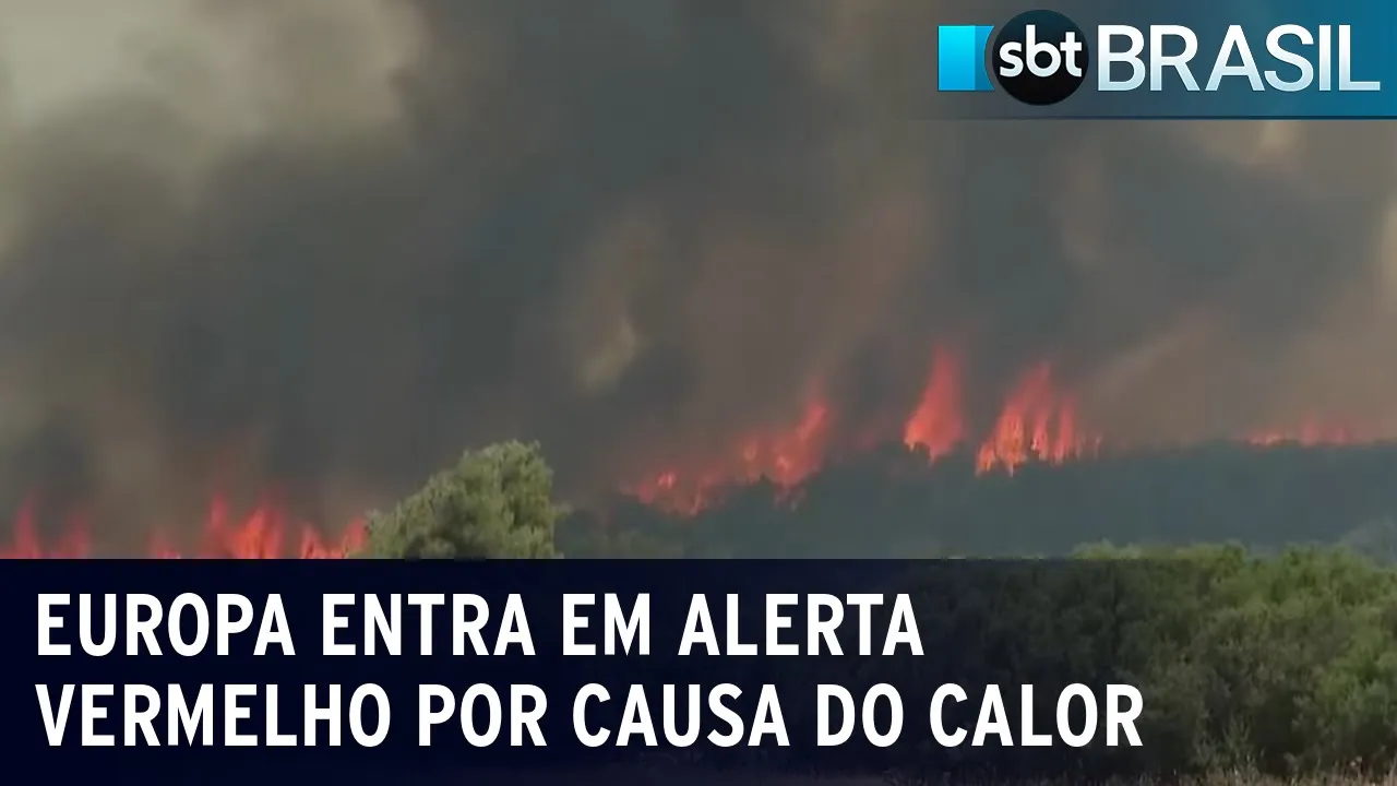 Europa entra em alerta vermelho por causa do calor | SBT Brasil (18/07/23)