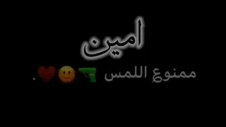 تصميم على اسم امين حسب الطلب 