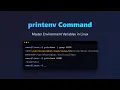 Linux Mastering the printenv Command for Environment Variables