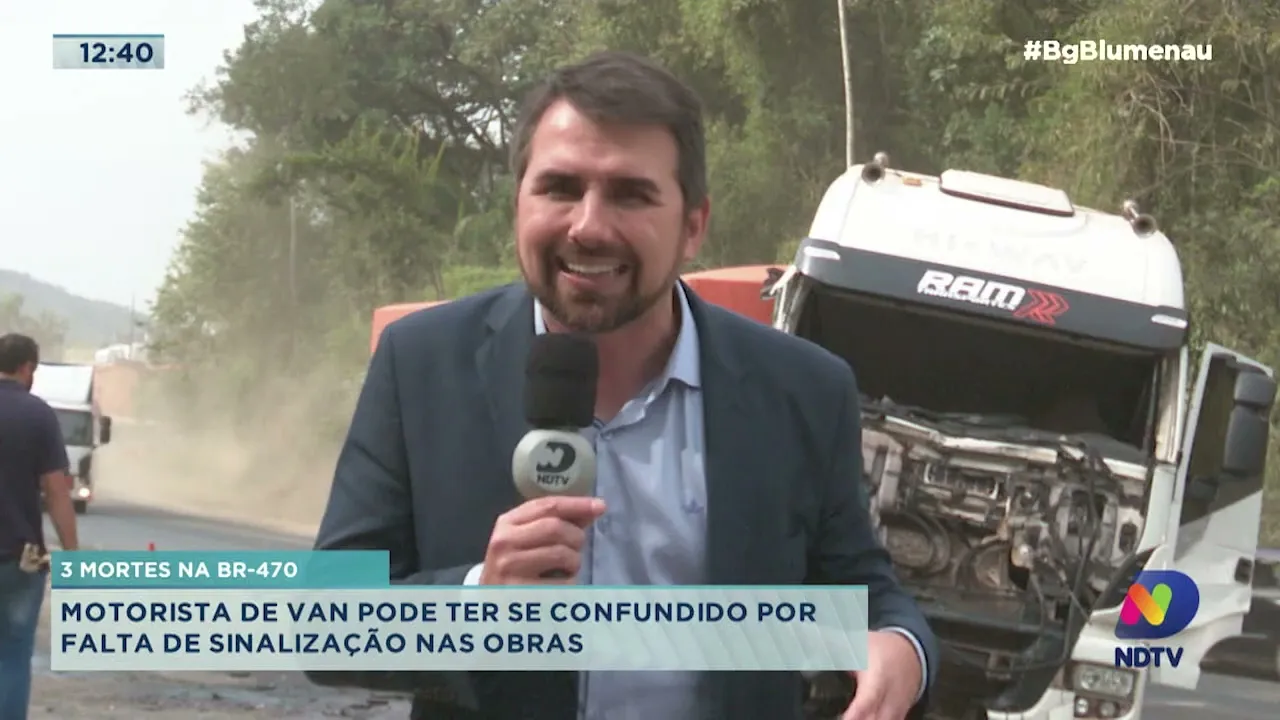 3 mortes na BR-470: acidente reacende discussão sobre falta de sinalização em obra de duplicação