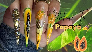 Elegant Papaya Chrome Nail set Fast acrylic Application