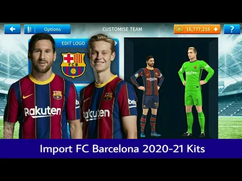 Download MP3 How To Import FC Barcelona Team Logo and Kits in Dream League Soccer 2019