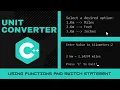 How to make Unit converter in C