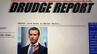 Gavin Newsom Photo On Drudge Report Advances Talk Of 2024 Presidential Run