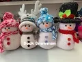 Sock Snowman 2 ways Dollar Tree DIY Snowman Christmas Gift Ideas