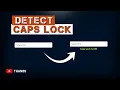 Detect Caps Lock Is ON or OFF Simple Vanilla JavaScript Project For Beginner
